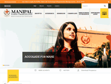 Tablet Screenshot of manipal.edu